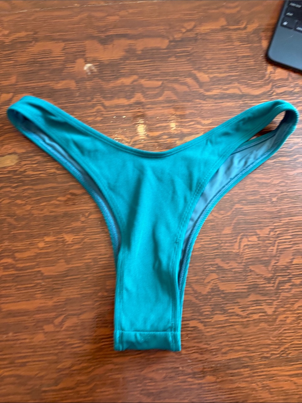 Kotomi Teal High-Cut Bikini Bottom - Women's Swim size small